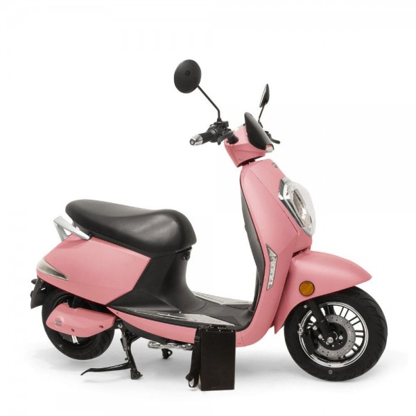simple scooter rosa schwarzer sitz
