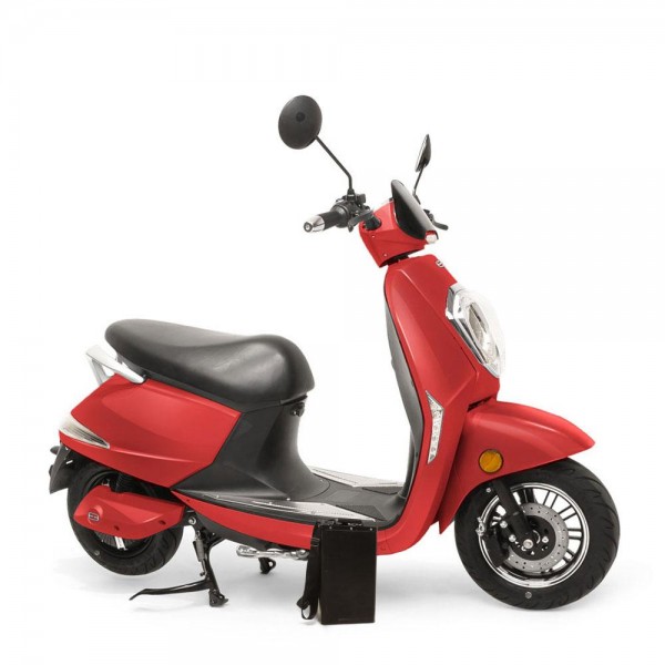 simple scooter rot schwarzer sitz